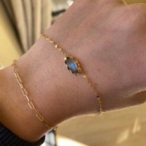 Lana Jewelry 14k Gold Necklace :: Labradorite